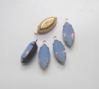 Swarovski Navette Stones setting drop dangle (one loop) in 12 colors 2/6/24/72 Pieces jewelry supplies Brass/Vintage Black