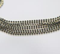 12SS Rhinestone Chain Swarovski vintage 3mm (0.5/1/2/5 Meters) vintage findings, strass chains, PREMIUM supplies, wedding decorations, laces