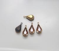 Swarovski 13x8 Fancy pear Stones setting drop dangle (one loop) in 9 colors 2/6/24/72 Pieces jewelry supplies Brass/Vintage Black