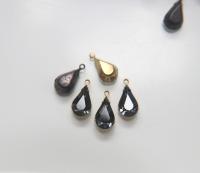 Swarovski 13x8 Fancy pear Stones setting drop dangle (one loop) in 9 colors 2/6/24/72 Pieces jewelry supplies Brass/Vintage Black