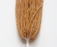 11/0 Hanks Charlotte Cut Beads Crystal Matt Light Topaz Lined 1/5/25/50/100 Hanks PREMIUM SEED BEADS, Native Supplies