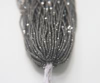 11/0 Hanks Charlotte Cut Beads MATT Gunmetal 1/5/25/50/100 Hanks PREMIUM Seed Beads, Native Supplies, embroidery beads