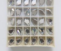 Swarovski 14x8.5 mm Sew On Crystals Galactic (3256) Crystal, embroidery, jewelry parts 2/6/12/24 pieces bridal decorations
