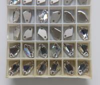 Swarovski 14x8.5 mm Sew On Crystals Galactic (3256) Crystal, embroidery, jewelry parts 2/6/12/24 pieces bridal decorations