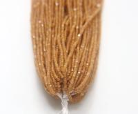 11/0 Hanks Charlotte Cut Beads Crystal Matt Light Topaz Lined 1/5/25/50/100 Hanks PREMIUM SEED BEADS, Native Supplies