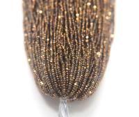 11/0 Hanks Charlotte Cut Beads Cocoa Dorado 1/5/25/50/100 Hanks 2.0mm glass beads, jewelry supply, findings, craft supply, vintage supply