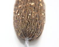 11/0 Hanks Charlotte Cut Beads Cocoa Dorado 1/5/25/50/100 Hanks 2.0mm glass beads, jewelry supply, findings, craft supply, vintage supply
