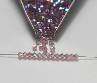 4mm Preciosa Light Amethyst 2X Glitter Bicones Beads 36/72/144/432/720 Pieces PREMIUM MATERIALS,embroidery materials, jewelry supplies
