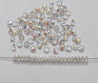 5x3mm Crystal Preciosa Flat Bicone Beads Crystal Aurore Boreale 36/72/144/432/720 Pieces vintage premium beads, wedding embellishments