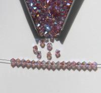 4mm Preciosa Lilac 2X Aurore Boreale Bicones Beads 36/72/144/432/720 Pieces PREMIUM MATERIALS,embroidery materials, jewelry supplies