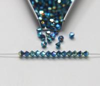 4mm Preciosa Black 2X Aurore Boreale Bicones Beads 36/72/144/432/720 Pieces PREMIUM MATERIALS,embroidery materials, jewelry supplies
