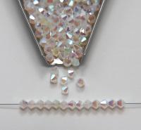 4mm Preciosa White Opal 2X Aurore Boreale Bicones Beads 36/72/144/432/720 Pieces PREMIUM MATERIALS,embroidery materials