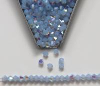 4mm Preciosa Light Sapphire Opal 1X Aurore Boreale Bicones Beads 36/72/144/432/720 Pieces PREMIUM MATERIALS,embroidery materials