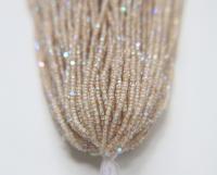 11/0 Hanks Charlotte Cut Beads Patina Cream Lined Aurore Boreale 1/5/25/50/100 Hanks PREMIUM SEED BEADS, Native Supplies