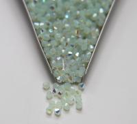 4mm Preciosa Chrysolite Opal 1X Aurore Boreale Bicones Beads 36/72/144/432/720 Pieces PREMIUM MATERIALS,embroidery materials