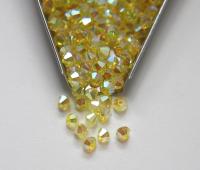 4mm Preciosa Citrine 2X Aurore Boreale Bicones Beads 36/72/144/432/720 Pieces PREMIUM MATERIALS, embroidery materials, jewelry