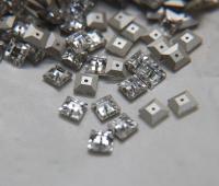 6mm Swarovski 3400 Square Lochrosen (3400) in CRYSTAL 12/24/72/144 Pieces PREMIUM Materials