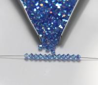 4mm Preciosa Sapphire 2X Aurore Boreale Bicones Beads 36/72/144/432/720 Pieces PREMIUM MATERIALS,embroidery materials, jewelry supplies