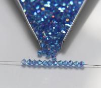 4mm Preciosa Sapphire 2X Aurore Boreale Bicones Beads 36/72/144/432/720 Pieces PREMIUM MATERIALS,embroidery materials, jewelry supplies