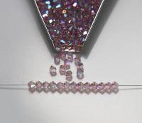 4mm Preciosa Light Amethyst 2X Glitter Bicones Beads 36/72/144/432/720 Pieces PREMIUM MATERIALS,embroidery materials, jewelry supplies