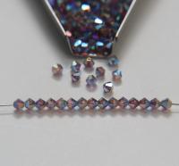 4mm Preciosa Lilac 2X Aurore Boreale Bicones Beads 36/72/144/432/720 Pieces PREMIUM MATERIALS,embroidery materials, jewelry supplies
