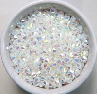 4mm Preciosa White Alabaster 2X Aurore Boreale Bicones Beads 36/72/144/432/720 Pieces PREMIUM MATERIALS,embroidery materials