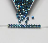 4mm Preciosa Black 2X Aurore Boreale Bicones Beads 36/72/144/432/720 Pieces PREMIUM MATERIALS,embroidery materials, jewelry supplies