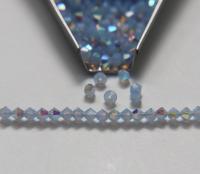 4mm Preciosa Light Sapphire Opal 1X Aurore Boreale Bicones Beads 36/72/144/432/720 Pieces PREMIUM MATERIALS,embroidery materials