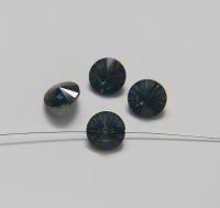 12mm Montana Vintage Swarovski 3015 Sew On Rivoli Button Genuine Swarovski Crystal 2/6/12 pieces