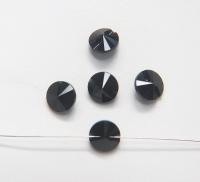 10mm Jet Vintage Swarovski 3015 Sew On Rivoli Button Genuine Swarovski Crystal 2/6/12 pieces