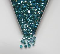 4mm Preciosa Blue Zircon 2X Aurore Boreale Bicones Beads 36/72/144/432/720 Pieces PREMIUM MATERIALS,embroidery materials, jewelry