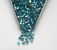 4mm Preciosa Blue Zircon 2X Aurore Boreale Bicones Beads 36/72/144/432/720 Pieces PREMIUM MATERIALS,embroidery materials, jewelry