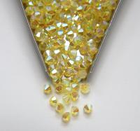 4mm Preciosa Citrine 2X Aurore Boreale Bicones Beads 36/72/144/432/720 Pieces PREMIUM MATERIALS, embroidery materials, jewelry