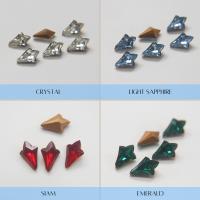 Vintage Swarovski 15 x 10 mm unusual shape Fancy rare stones (4 Colours) 6/12/36/144 Pieces gemstones, jewlery making, color zirconium
