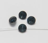 12mm Montana Vintage Swarovski 3015 Sew On Rivoli Button Genuine Swarovski Crystal 2/6/12 pieces