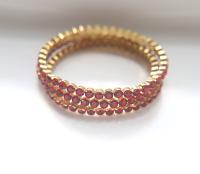 Swarovski Stretch Bezel Chain Bracelet Light Siam / Siam 137E00P3218C F13 Gold 03-05 mil Swarovski Stretch Bezel jewelry, hand cuffs