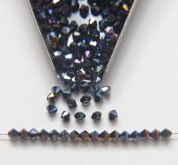 4mm Swarovski Crystal Rainbow Dark FC Bicones Rainbow Crystal Beads 36/72/144/432/720 Pieces jewelry making, embroidery couture materials