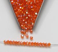4mm Swarovski Tangerine Aurore Boreale Bicones beads rainbow 36/72/144/432/720 Pieces rainbow beads, jewelry making, couture embellishments