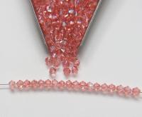 4mm Swarovski Rose Peach Aurore Boreale Bicones beads rainbow 36/72/144/432/720 Pieces rainbow beads, jewelry making, couture embellishment