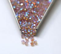 Swarovski (3/4mm) Light Colorado Topaz AB 2X FC Bicones Rainbow Beads 36/72/144/432/720 Pieces rainbow beads, jewelry making, couture
