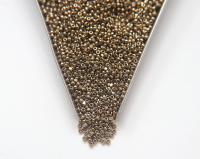 11/0 Charlotte Cut Beads Light Dorado embroidery materials jewelry making vintage beads rare finding native supplies