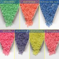 8/0 Charlotte Cut Beads OPAL Neon Linings Grams frosted glass beads jewelry supply native beads embroidery supply