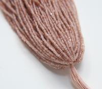 11/0 Hanks Charlotte Cut Beads White Opal Rose Gold Lined Hanks PREMIUM SEED BEADS Native beading craft supply vintage embroidery beads