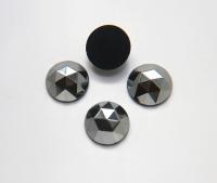 Preciosa 18 mm Jet Hematite Vintage Rauten Flat Back Cabochon old ornaments making