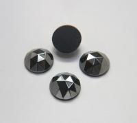 Preciosa 18 mm Jet Hematite Vintage Rauten Flat Back Cabochon old ornaments making