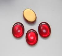 Preciosa 18x13 mm Tumb Cab Vintage Light Siam Foiled Flat Back Oval Cabochon old ornaments making