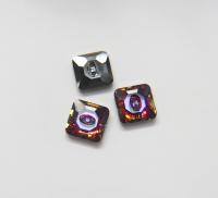 Volcano (3017) Swarovski Crystal Square Faceted Buttons for Sewing Projects - 14mm Vintage Crystal Button Beads and Jewelry Supplies
