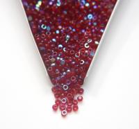 8/0 Charlotte Cut Beads Patina Transparent Siam Aurore Boreale PREMIUM SEED Beads jewelry supply vintage findings