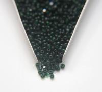 8/0 Charlotte Cut Beads Transparent Deep Green glass beads jewelry supply vintage findings craft supply rare materials bijoux