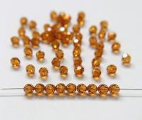 6mm Swarovski Elements Article 5000 Topaz Faceted Round Beads jewelry making ornament